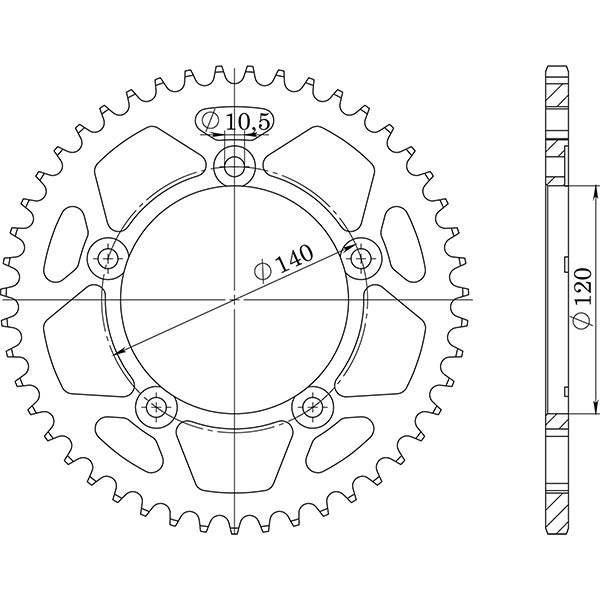 Zahnrad Stahl P525 - Z41 (DIS.14604) Kawasaki 1000 Klv 04/05-image