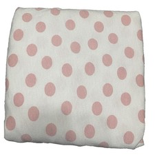 Gerber Modern Moments Baby Blanket White Pink Polka Dot Cotton Stretch Securit