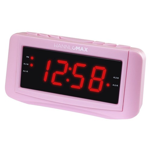 HX-117CR Alarm Clock Radio, PLL AM/FM Radio, 1.2" Red LED Display, Dual Alarm...