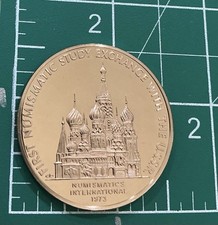 1973 Numismatics International 1st Numismatic Exchange With Russia Coin Medal