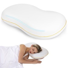 Side Sleeper Pillow - Cooling Cervical Neck Pillow for Side Sleeping, Memory ...