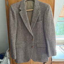 Harris Tweed Handwoven Scottish Wool Men  s Vintage Blazer