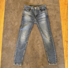 Levi's 519 Men's Hi-Ball Jeans W32 L31 Light Blue Denim Skinny Slim 5" Leg Width