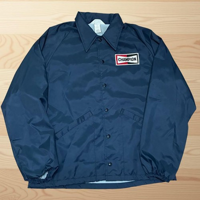 #ad Vintage Champion Plug Coach Jacket 80s Made in USA Thin Official Logo $528.23
