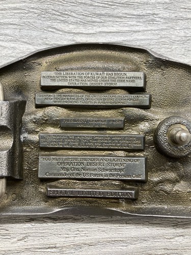 Operation Desert Storm The Gulf War Belt Buckle Air Force Army Marines Navy USA - Picture 3 of 3
