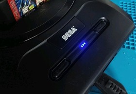 Sega Genesis Model 2 3bp Triple Bypass Mod Full Recap Blue LED Console Only VA3