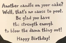 River City Rubber Works Birthday Be Glad You Have The Strength Humor Cling Stamp