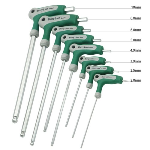 T Handle Hex Ball Allen Key 2mm 2.5mm 3mm 4mm 5mm 6mm 8mm 10mm Ball End Hex Keys - Picture 7 of 11