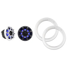 Kicker 51MSC65 LED 6.5" Premium Marine Coaxial with a Pair of 50KLSR65 6.5 Le...