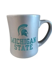 Michigan State Spartans Metallic Silver Collectible Mug 16 Oz