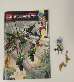 LEGO Exo-Force - 8114 - exf005 -  Hikaru Blue Hair Minifigure - w/ EXTRA