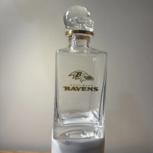 The Bradford Exchange Baltimore Ravens NFL Whiskey Decanter RARE