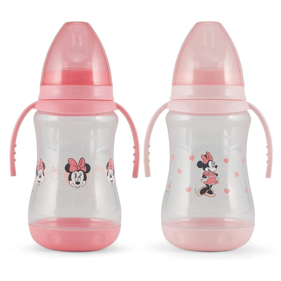 Детские бутылочки Disney упаковка 2 шт. 7 унций с принтами персонажей и цветными чехлами... - Изображение 4 из 4