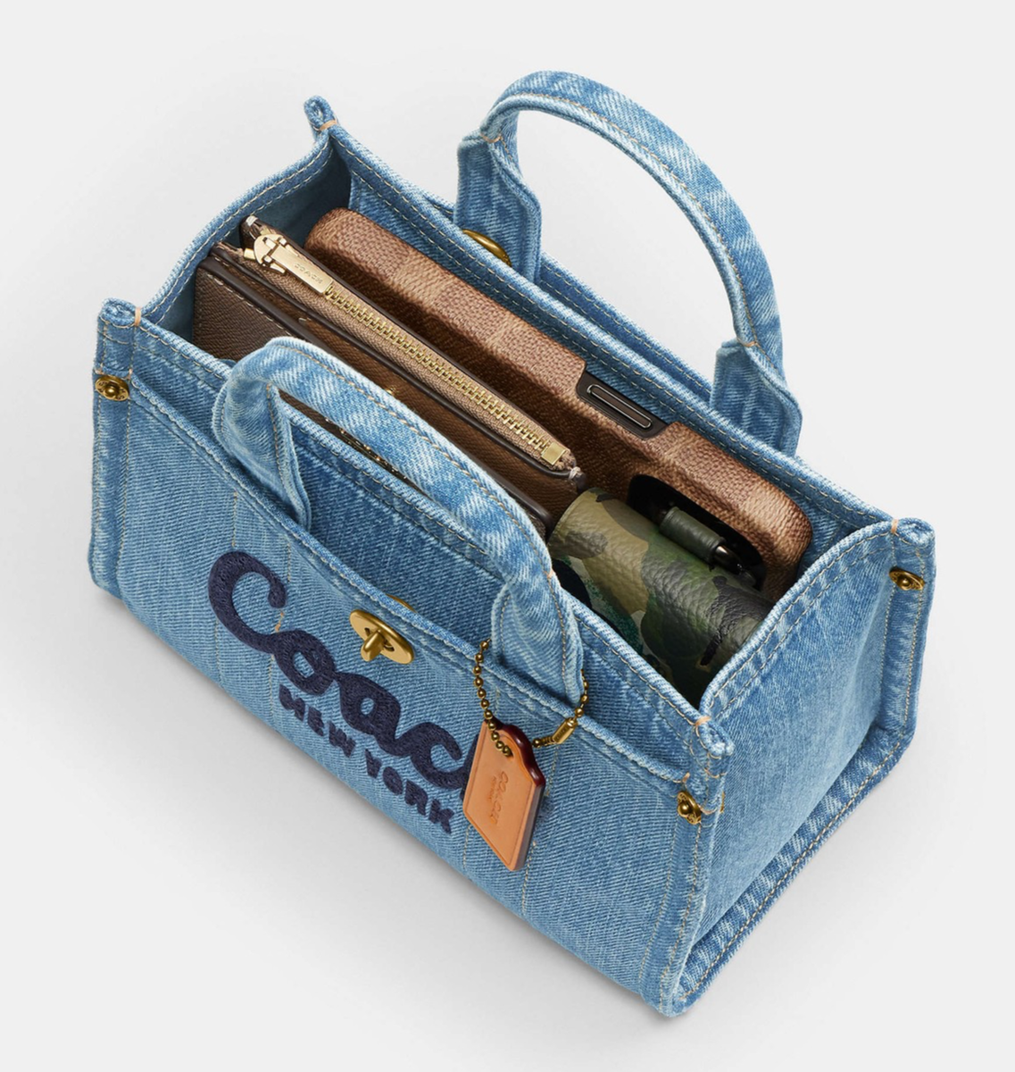 COACH Cargo Denim Tote Bag 20 Mini Crossbody ~NWT~ CZ100 | eBay