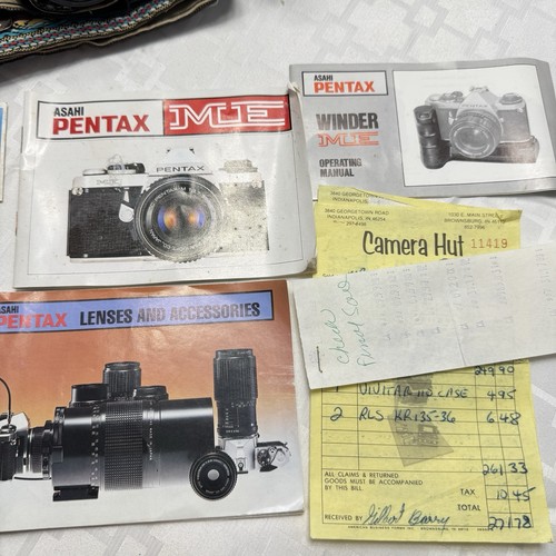 Vintage PENTAX ME SE SLR Camera 35mm Zoom Lens 1:3.5 Winder Brown Leather Japan - Picture 17 of 19