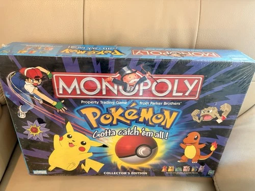 Vintage 1999 Hasbro POKEMON Collector's Edition MONOPOLY Board Game-New/Sealed!