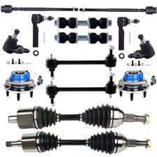 Fits Impala Monte Carlo Front Tie Rod End With Wheel Hub Bearing Cv Axle Shaft