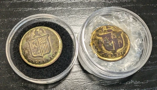 Civil War New York Coat Buttons: Dug In Georgia