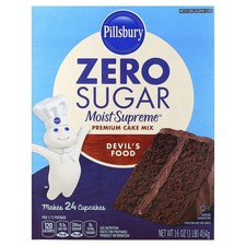 Zero Sugar, Moist Supreme® Premium Cake Mix, Devil's Food, 16 oz (454 g)