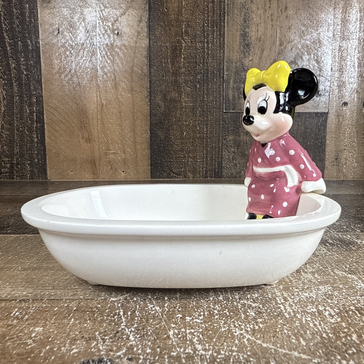 Vintage Walt Disney Minnie Mouse Soap Dish Bathroom Japan