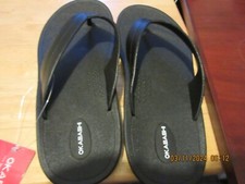 Okabashi Voyager Men's Flip Flops Made in USA Size 12 Black