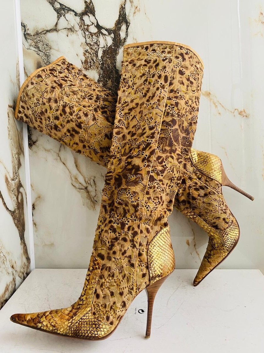 Gianmarco Lorenzi Very Rare Women Italy Boots Best Shoes High