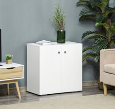 Small Wooden Cupboard Modern Storage Shelf Unit 2 Door Sideboard Side Cabinet