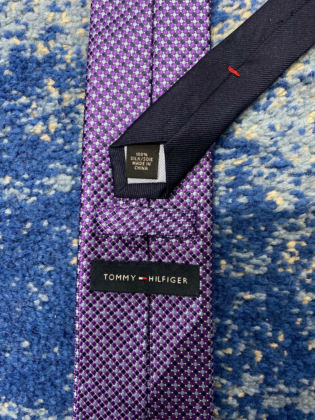 Tommy Hilfiger Mens Sullivan Multi Stripe Tie Purple Size Regular