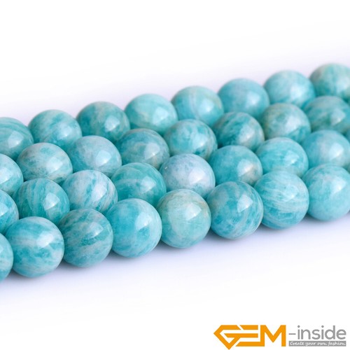 Natural Brazilian Amazonite Gemstone Round 6mm-14mm Beads Jewelry Making 15" AU - Foto 16 di 39
