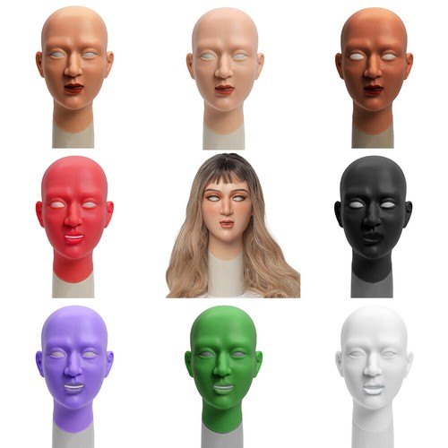 Tropesis Silicone Realistic Female Head Mask For Crossdresser Cosplay Can Makeup - Picture 2 of 29