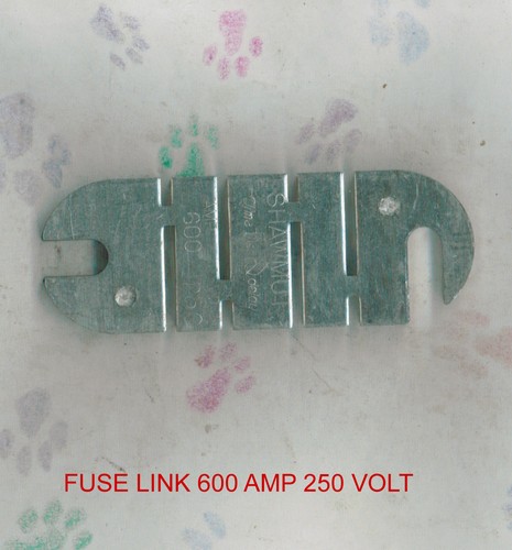 SHAWMUT RINNOVO FUSIBILE LINK 600 AMP 250 VOLT FUSIBILE LINK - Foto 2 di 3