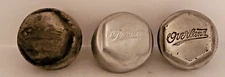 Brass Era Threaded Overland Dust Cover Center Grease Hub Cap Set Of 3 (897)Q