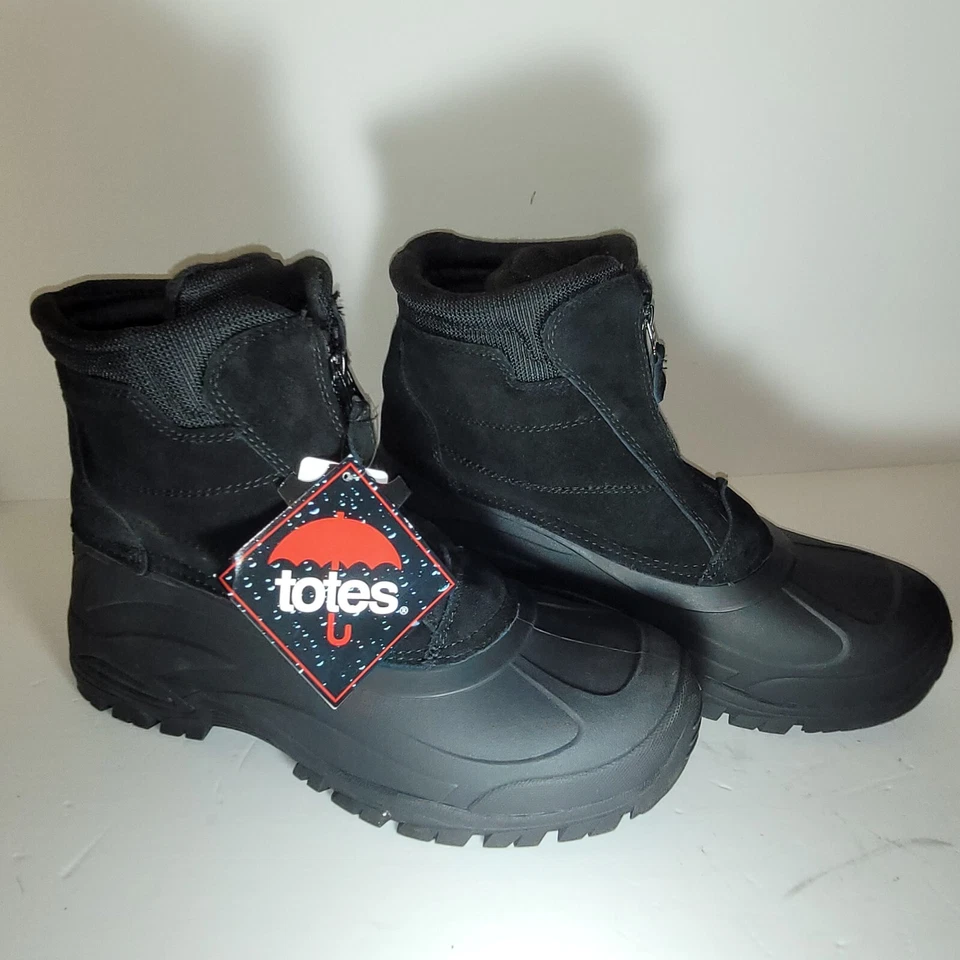 TOTES BOOM 黑色防水靴带 Thermolite 黑色男式 9M 码 — 第 2/4 张图片