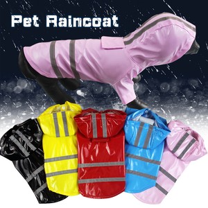 Reflective Dog Puppy Cat  Hoodie RainCoat Waterproof Pet Clothes Jacket Rainwear