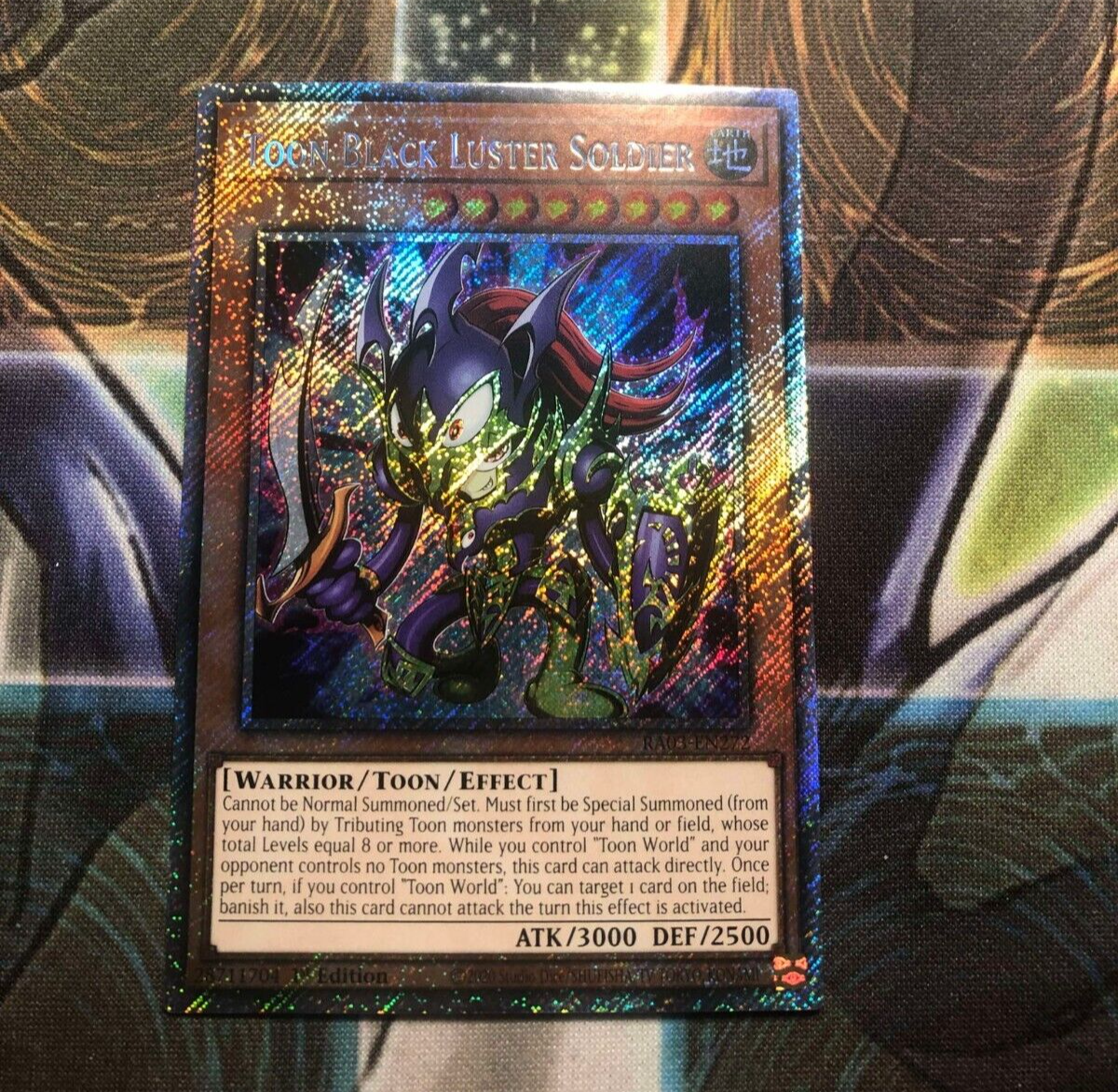 TOON BLACK LUSTER SOLDIER *** PLATINUM SECRET RARE RA03 TOON BLACK LUSTER SOLDIER *** PLATINUM SECRET RARE RA03
