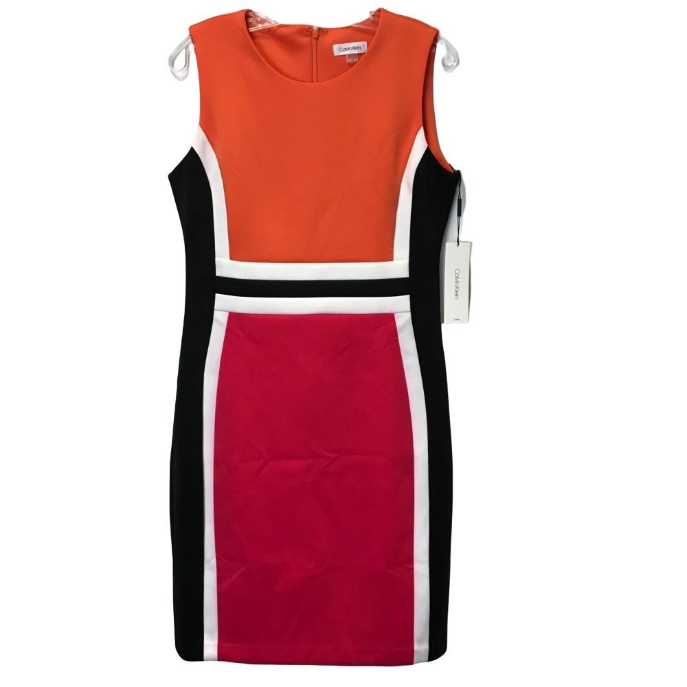 Calvin Klein Women's Colorblock Sheath Dress (Size 14) | eBay
