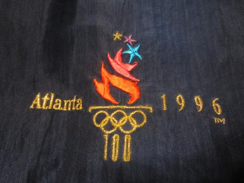 jacket 1996 Olympics XL adult vintage Starter blue & red lined Atlanta 100th - Picture 4 of 8