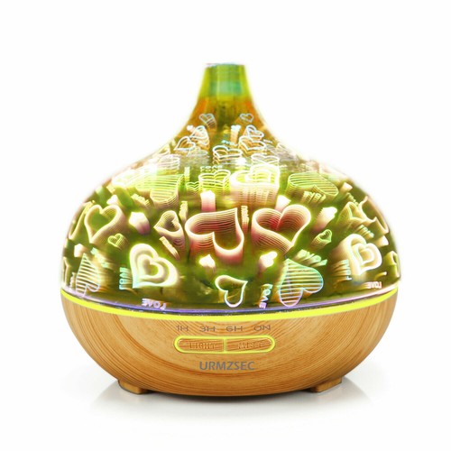 New 400ml 3D Glass Aromatherapy Essential Oil Diffuser Humidifier Cool Gift - Picture 6 of 12