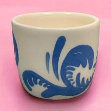 Vintage Babbacombe Pottery Egg Cup Blue Design