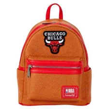 Loungefly NBA Chicago Bulls Basketball Logo Mini Backpack - New