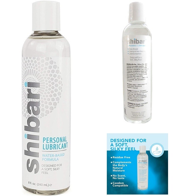 Shibari Personal Lubricant Water Based Lube HYPOALLERGENIC for Women, Men 8  oz