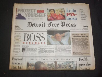1994 JULY 22 DETROIT FREE PRESS NEWSPAPER-DISEASE TAKES TOLL ON RWANDANS-NP 7692