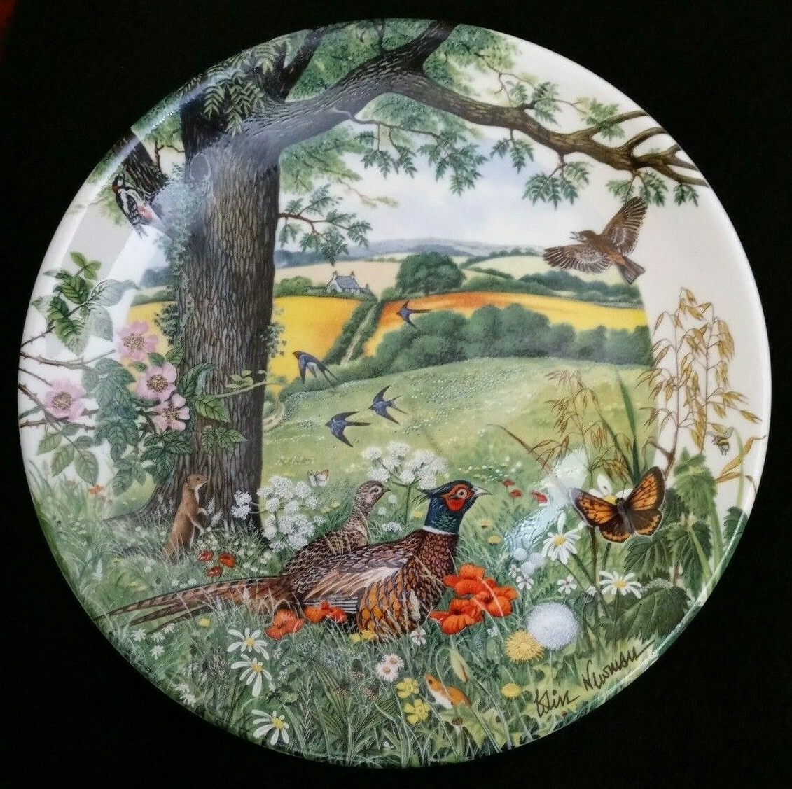 Vintage Wedgwood Meadows & Wheatfield Plate Colin Newman Country