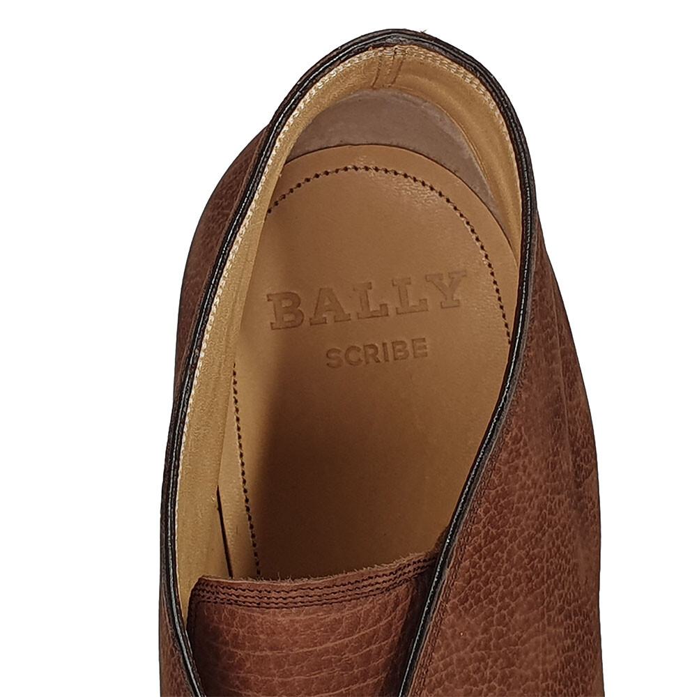 Bally Skiligny 6237887 Men's Brown Grained Calf Leather Desert