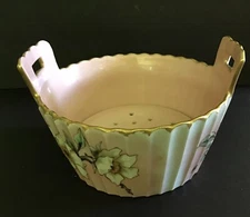 Antique T&V Tressemann & Vogt Limoges France Butter Tub w/ Liner signed AMW