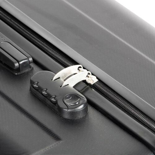 VOSSBACH Kofferset 3 teilig Schwarz | Reisekoffer mit Rollen | Koffer Set M L XL - Bild 5 von 8