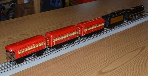 MARX PreWar 494 0-4-0 Steam Locomotive & Red Passenger Train Montclair - VIDEO - Picture 6 of 16