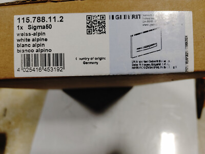 GEBERIT 115.788.11.2 Sigma50 Actuator Plate in White Alpine (Y3BW)