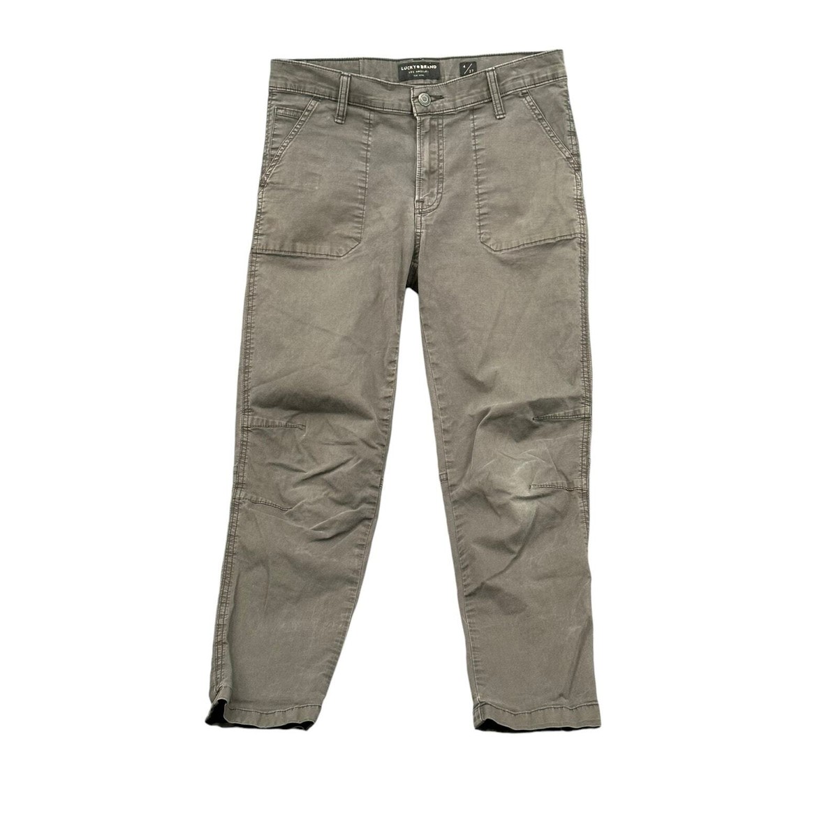 【COLOR iN ID】Quattro Cargo Pants Lucky Brand Pants Womens 4 27 Green Gray The Cargo Skinny