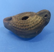 Lucerna catacombe romane, Terracotta,  Roma 1900, h 6 cm, b 11x7 cm